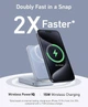 Магнитная батарея Anker MagGo Power Bank 6600mAh, ультрабыстрая 15 Вт для iPhone 17/17 Pro/17 Pro Max, iPhone 16/15/14/13/12 Series - Blue - изображение 2