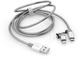 Kabel Verbatim 2w1 USB - Lightning + MicroUSB 1 m Srebrzysty (23942488699) - obraz 3