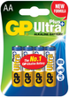 Лужні батарейки GP Ultra Plus Alkaline AA 1.5V 15AUP-U4 LR6 4 шт. (4891199203923) - зображення 1