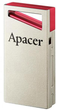 Флеш пам'ять USB Apacer AH112 64GB USB 2.0 Silver-Red (AP64GAH112R-1) - зображення 2