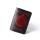 Обложка для паспорта "Passport+большой Герб Украины" Hunterman черная с красным.(200077) - изображение 2