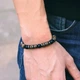 Браслет на руку Homme из обсидиана и дерева для мужчин и женщин, черный с коричневым (85695428) - изображение 2