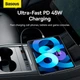 Док-станція Baseus T-Space Series HUB для Tesla Cars З retractable 45W type-C cable |2USB/2Type-C| чорна - зображення 14