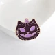 Брошь-значок женская BROCHE бижутерия Хэллоуин Голова Кота из тыквы фиолетовая BRGV113512 - изображение 3