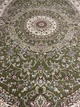 Класичний килим з іранським дизайном Iranian Star 0.8х1.5 м. Овал зелений 3419A - зображення 4