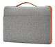 Сумка для ноутбука Slim Orang 13.3" с карманом для аксессуаров и оранжевой молнией Серая (S733-4) - изображение 1