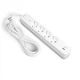 Сетевой удлинитель VIDEX ONCORD с/з 4 розетки с кнопкой 3м(3x1.5мм) и USB(QC3.0) + USB-C(PD18W) белый - изображение 2