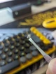 Білі літери Міні наліпки на клавіатуру на прозорій плівці матові вирізані по контуру 4 мм жирний шрифт - изображение 3