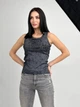 Трикотажная женская майка тай-дай "Design", черный 42-44 - изображение 2