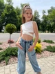 Кроп топ Suzie білого кольору 128 см 8 років 202437 - изображение 3