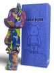 Статуэтка Bearbrick x KAWS x Tension 400% 28 см Medicom Toy Краски сияния - изображение 3