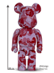 Статуетка Bearbrick x Bape x ABC Camo Pink 400% 28 см Medicom Toy Камуфляжний - зображення 9