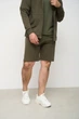 Спортивный костюм мужской тройка лето Handy Wear Summer с кофтой на замке + шорты + футболка хаки M - изображение 3