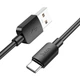 Кабель короткий 25 см HOCO X96 usb to Type-C 27вт чорний - зображення 3
