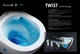 Унитаз подвесной IMPRESE Kubik C06810233TW Twist c сиденьем Soft Close дюропласт - изображение 2