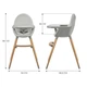 Стільчик для годування 2 в 1 Kinderkraft Fini 2 Grey, 5902533924509 - зображення 6