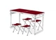 Стол для пикника усиленный с 4 стульями Folding Table (60х120 cм) Красный - изображение 1