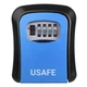 Антивандальный наружный мини сейф для ключей uSafe KS-03, с кодовым замком, настенный, Синий - изображение 2