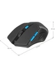 Игровая беспроводная мышка Defender Accura MM-275 6 кН 1600 dpi USB Black-Blue (52275) - изображение 2
