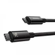 Кабель Baseus Type-C - Type-C 240W 3м PD Tungsten Gold Data Black (CAWJ040201) - зображення 5
