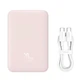Магнитный портативный павербанк с беспроводной зарядкой Baseus Magnetic Mini Power Bank 10000mAh 20W с кабелем Розовый - изображение 4