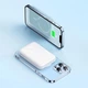 Магнитный портативный павербанк с беспроводной зарядкой Baseus Magnetic Mini Power Bank 10000mAh 20W с кабелем Белый - изображение 10