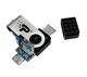 Flash Patriot USB 3.1 Trinity 3-in-1 64GB (Type-A/Type-C/micro-USB) Black (PEF64GTRI3USB) - изображение 1