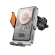 Тримач для мобільного з БЗП HOCO HW7 Transparent Discovery Edition Wireless Fast Charging Car Holder (Air Outlet) Metal Gray (6942007608145) - зображення 1