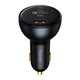 Автомобільний зарядний пристрій Baseus Qualcomm Quick Charge 5 Technology Multi-Port Fast Charge Car Charger C+C+U 160W set Gray (TZCCZM-0G) - изображение 3