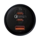 Автомобільний зарядний пристрій Baseus Qualcomm Quick Charge 5 Technology Multi-Port Fast Charge Car Charger C+C+U 160W set Gray (TZCCZM-0G) - изображение 6