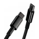 Кабель Baseus Tungsten Gold Fast Charging Data Cable Type-C to Type-C 100W 2m Black (CATWJ-A01) - изображение 6