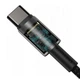 Кабель Baseus Tungsten Gold Fast Charging Data Cable Type-C to Type-C 100W 2m Black (CATWJ-A01) - изображение 7