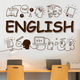 Вінілові наклейки English 154х97см наклейки для школи англійська Happy Pocket Коричневий матовий - зображення 2