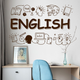 Вінілові наклейки English 154х97см наклейки для школи англійська Happy Pocket Коричневий матовий - зображення 6