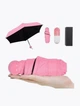 Карманный зонт от дождя и солнца с футляром Capsule Umbrella Розовый с черным - изображение 2
