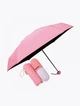 Карманный зонт от дождя и солнца с футляром Capsule Umbrella Розовый с черным - изображение 7