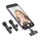 Беспроводная микрофонная система BOROFONE BFK12 Trophy lavalier Wireless Digital Microphone (iP/Type-C) Black - изображение 2