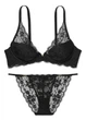 Комплект белья кружевной Victoria's Secret Love Cloud Lightly Lined Plunge 34B-S черный (14400133954QB434B/S) - изображение 1