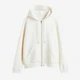 Толстовка на молнии с капюшоном женская H&M 060984902_white XL Белая (6666000318091) - изображение 5