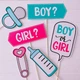 Набор фотобутафории Happy Moments для гендер пати "BOY OR GIRL" 11 шт (079011) - изображение 2