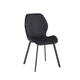 Стілець для кухні N-54 Vetro Mebel Чорний (метал/тканина велюр) (N-54-black-velur/black) - зображення 1