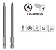 Бита Трехгранная TRI-WING ( №0 и №1 ) L=100 мм Набор 2 шт YATO (YT-0493) - изображение 1