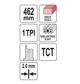 Полотно Для Сабельної Пилки по Газобетону TCT 462 мм YATO (YT-33961) - зображення 3
