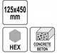 Зубило Для Перфоратора HEX 125 х 450 мм YATO (YT-47372) - изображение 9