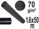 Агроволокно Черное 70 г/м² ( 1.6 м х 50 м ) Для Клубники FLO (91050) - изображение 1
