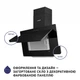 Черная кухонная вытяжка Minola HDN 6124 BL LED, наклонная пристенная декоративная, шириной 60 см - изображение 3