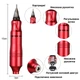 Професійний набір для тату майстра Power Pen дротова тату-машинка / пен + картриджі, трансферний папір та аксесуари, червоний (85982645) - зображення 5
