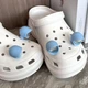 Водонепроницаемые светодиодные фонарики для сабо обуви Crocs / 3 режима работы, голубые "G" (85968549) - изображение 2
