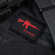 Нашивка M-Tac AR-15 .223/5,56 Laser Cut Black/Red - зображення 6