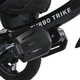 Велосипед-коляска с родительской ручкой TURBO TRIKE MT 1006-12 резиновые надувные колеса, Серо-черный - изображение 14